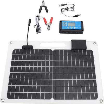 Chargeur de batterie pour panneau solaire 100 W en silicium monocristallin 12 V 24 V, double USB 100 A, contrôleur avec black