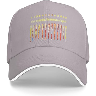 Nine Inch Nails The Downward Spiral Casquette de baseball Soleil Été Hommes Design Casquette Trucker Mode Sport Extérieur Casquettes de Baseball One Size gray