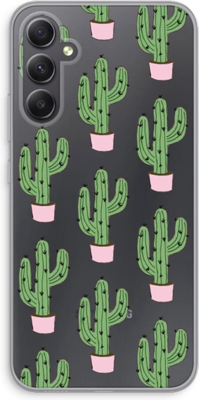 Case Company® - Hoesje geschikt voor Samsung Galaxy A34 hoesje - Cactus Lover - Soft Cover Telefoonhoesje - Bescherming aan alle Kanten en Schermrand