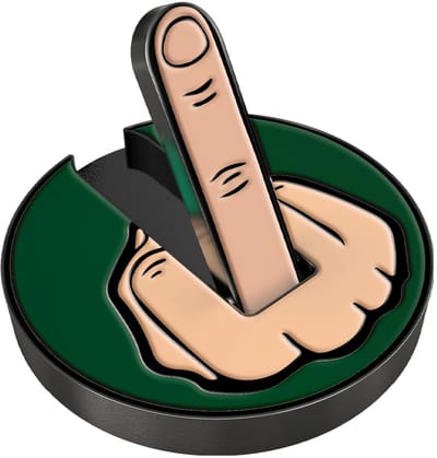 2 stuks magnetische golfmarker met petclip | Leuke middelvinger design | Handige uitlijnmarker | Compacte golfaccessoire voor op de pet