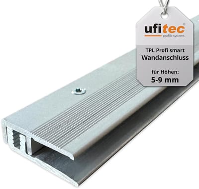 Professioneel Intelligent Profielsysteem voor Vinyl en Designvloeren, 5-9 mm Hoogte, Geanodiseerd Aluminium, Zilver