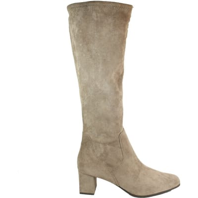 Caprice 9-9-25547-41 306 Lange Laarzen Beige Stretch Dames - Beige - 37