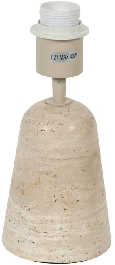 Anne Lighting - tafellamp - Travino - crème - steen - Ø 11cm - E27 - 4402CR