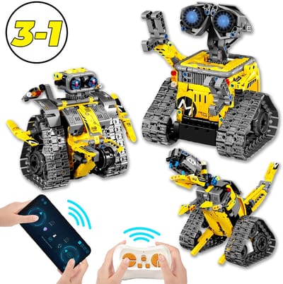 Qualitá® Robot Bouwpakket 3 in 1 – Educatief Speelgoed – Robot Speelgoed - Robot Bouwpakket - STEM speelgoed – Programmeren Voor Kinderen - Interactief Speelgoed – 496 Onderdelen – 7-9 Jaar