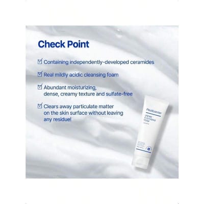 Real Barrier Cream Cleansing Foam 120ml| Huidbarrière Gezichtsreiniger | Sulfaatvrije Aminozuur Hydraterende Gezichtsreiniger | Ceramide Koreaanse Gezichtsreiniger 220ml
