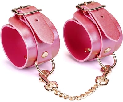 Liebe Seele - Lustre Rosa - Lederen Polsboeien - Parelmoer Roze