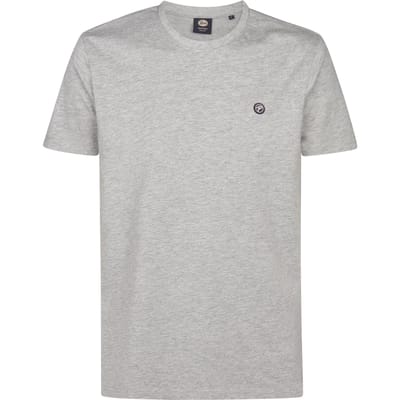Petrol Industries T-Shirts Heren - Ronde Hals - Korte Mouwen - 100% Katoen - Met Logo - Basis Shirt - Herenkleding - Grijs - Maat M