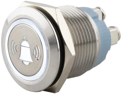 Ronde Drukknoppen RVS met Witte LED Verlichting voor Buitengebruik