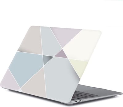 Laptophoes - Geschikt voor MacBook Air 13 inch Hoes Case - A2179 (2020) - Print Blokjes