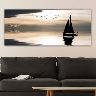 Asir - Decoratief schilderij op canvas - Veelkleurig - 100% canvas - 51 x 122 x 3 cm