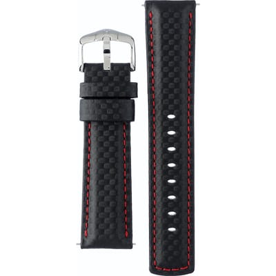 Hirsch 02592052-2-22 Carbon Horlogeband