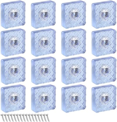 Transparante Siliconen Voetbeschermingspads - 16 Stuks Antislip Rubber Voetjes voor Meubels, Stoelen en Tafels (30x30x10mm)