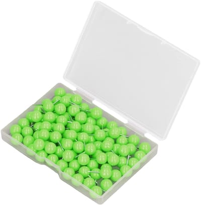 Dailygoods- Push Pins 100 Stuks - Kleurrijke Kopspijkers - Decoratieve Markering Pinnen - Ronde Kop - Duurzaam - Lichtgewicht