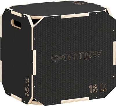 SPORTNOW Springbox Meerlagenplaat 51L x 48B x 41H cm Zwart
