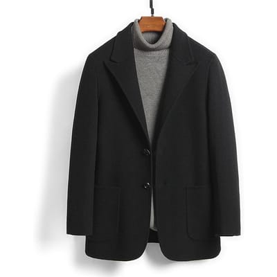 100% Wol Wollen Jas Kort Dubbelzijdig Wollen Jas Nieuw Dubbelzijdig Kasjmier Pak voor Heren 2XL