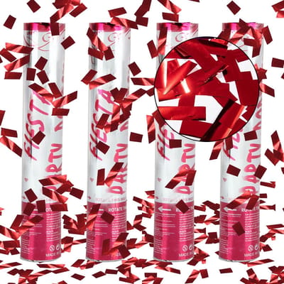 Allecto - Confettikanon - Feestpopper - Handheld confettibuis - Kleurrijk - Confetti cannon - Perfect voor bruiloften - 4 stuks