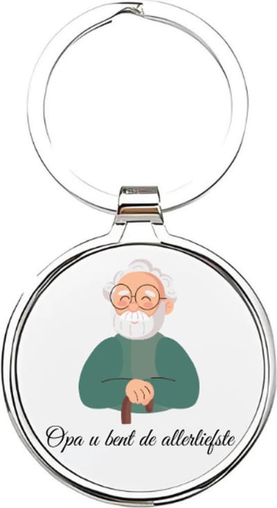Akyol - opa u bent de allerliefste Sleutelhanger - Opa - de allerliefste opa - opa sleutelhanger - grootvader sleutelhanger - sleutelhanger voor opa - familie sleutelhanger - verjaardagscadeautje - cadeau voor opa - grandfather - pake - 4 x 7,5 CM