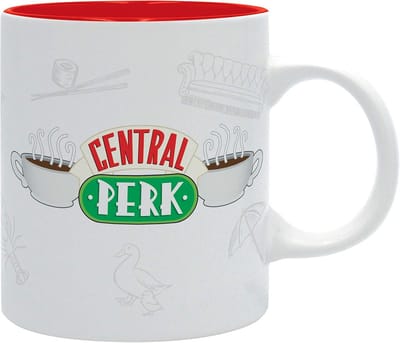 Koffiemok - Themok Cappuccino - Warme Dranken - Officieel Gelicentieerd - 320 ml - Wit Rood