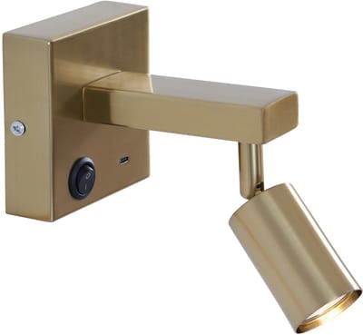 QAZQA rex - Moderne Wandlamp voor binnen - 1 lichts - L 15 cm - Goud - Woonkamer | Slaapkamer | Keuken