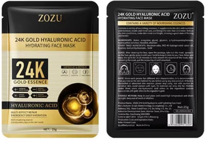 Face Mask - Gezichtsmasker - Hyaluronic Acid Hyaluronic Acid Moisturizing Facial Mask- 5 stuks
