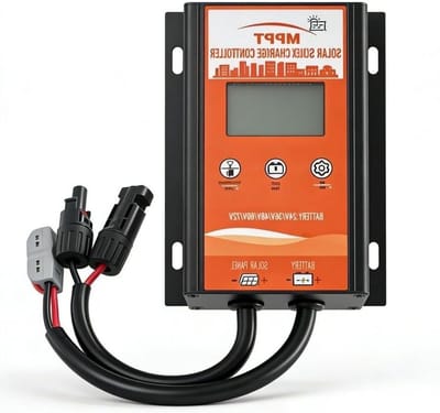 MPPT Solar Laadregelaar - Zonne-energie Regulator - Batterij Opladen - Brede Voltage Compatibiliteit - 15A - Grijs