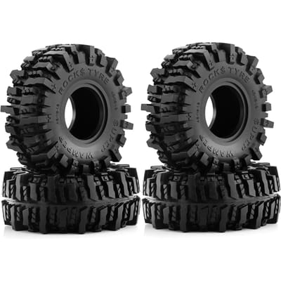 Rubberbanden Afstandsbediening Autobanden 4 STUKS Vervanging voor SCX10 Pro Capra TRX4 RC4WD D90 Redcat zwart