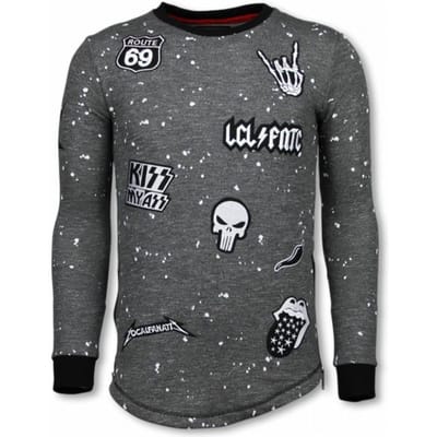 Longfit Embroidery - Sweater Patches - Rockstar - Zwart