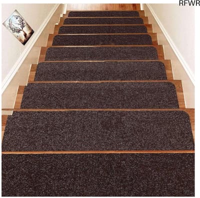 RFWR® Antislip Traplopers 20 x 76 cm - Veiligheidsstrips voor Houten Treden, 14 Stuks