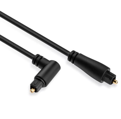 Optische kabel - Haaks - Enkel afgeschermd - 1 meter - Zwart - Allteq