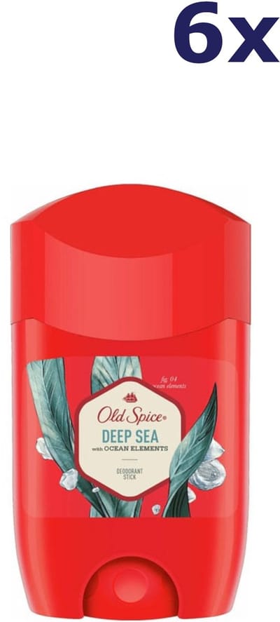 Old Spice Deodorant Stick Deep Sea - 6 x 50 ml