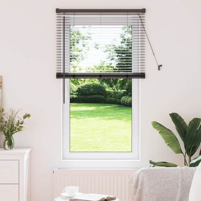 vidaXL - Venetiaanse - jaloezie - Zwart - 130 - x - 70 - cm - 25 - mm - Aluminium