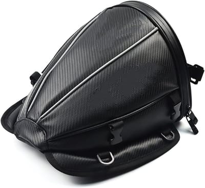 Motorfiets Achterzak - Motortas Zadeltas - Motorrijden Bagage - Waterdicht Regenhoes - 15L - Zwart