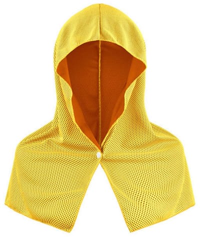 Koelhanddoek met capuchon – 58 x 30 cm – Koelende nekband – U-vormige koelhanddoek met capuchon en zonbescherming – Koelhanddoek voor wandelen, vissen en buitensporten – Sneldrogende hoofdband – Sporthanddoek – Unisex – Geschikt voor hardlopen