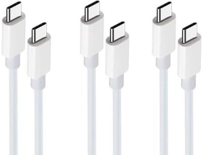 3 stuks OneOne 3,0m oplaadkabel. Sterke USB C naar C kabel. Stevig laadkabel snoer past op Samsung Galaxy S10, S10e, S20, S21, S22, S23, S24, S25, S26 (Edge, FE, Lite, Plus +, Ultra)