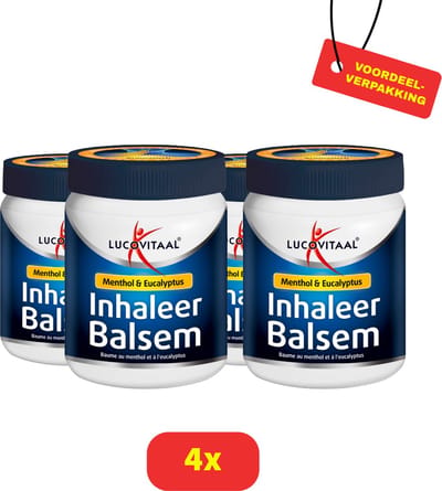 Lucovitaal Inhaleer Balsem - 4 x 100 gr voordeelverpakking