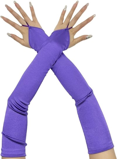 Elegante Vingerloze Handschoenen voor Dames - Lange 1920s Opera Handschoenen voor Halloween, Bruiloft en Cosplay Feestjes