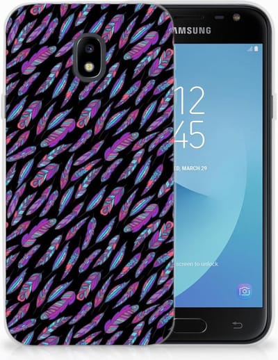 Samsung Galaxy J3 2017 TPU bumper Feathers Color