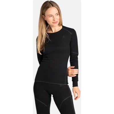 Odlo Natural Merino 200 Lange Mouwen Thermoshirt Vrouwen - Zwart - Maat S