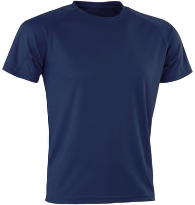 Spiro Volwassenen Unisex Impact Aircool Tee (Marine)