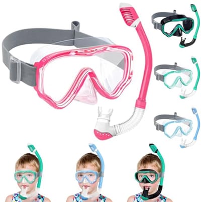Snorkelset voor kinderen van 4 tot 14 jaar - Duikbril en snorkel voor jongens en meisjes