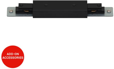BRILONER Rail - Railverlichting Verlengelement - 230V stroomvoorziening railsysteem - 20.5 cm - zwart