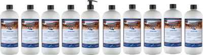 Handzeep Orange 1 liter - met gratis pomp - set van 10 stuks - Voordeelverpakking