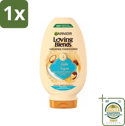 1 x Garnier Loving Blends Rijke Argan Conditioner 250 ml- Conditioner Voor Droog Haar - Arganolie Voor Haar - Amandelextract Voor Haar - Ontwarren Haar - Voeding Haar