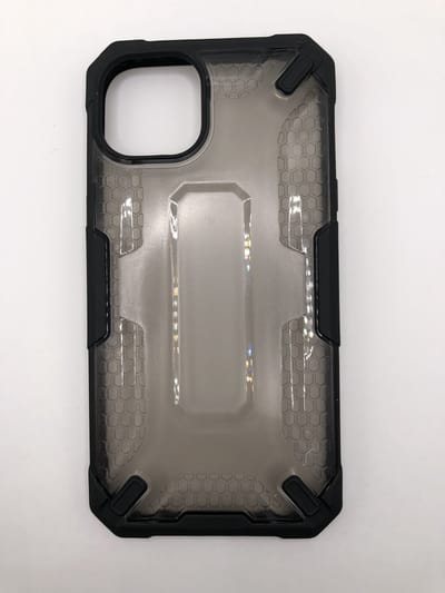 Premium Kwaliteit Hybride Armor Back cover case - Geschikt voor iPhone 13&14 - Transparant achterkant / Zijkant Zwart