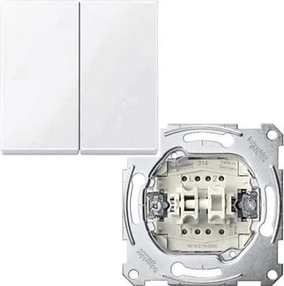 Schneider Electric Merten System M-Pure inbouw wissel/wissel schakelaar actief wit