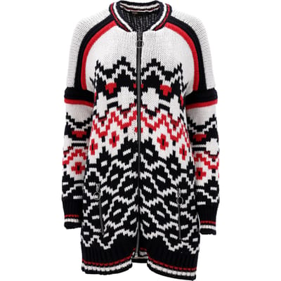 Maje Mercouer Fair Isle vest met ritssluiting aan de voorkant in veelkleurige wol