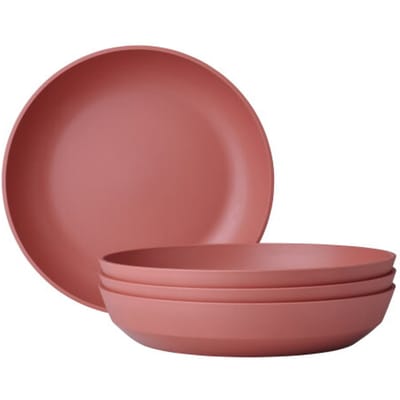 Mepal Diep bord Silueta 210 mm set 4 stuks - Vivid mauve - campingservies - campingborden - buitenservies