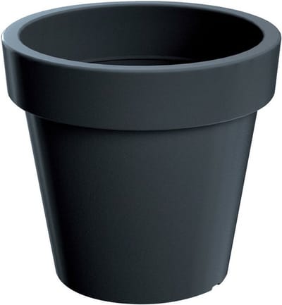 Prosperplast Bloempot/plantenpot voor binnen en buiten - D40 x H35 cm - antraciet - kunststof