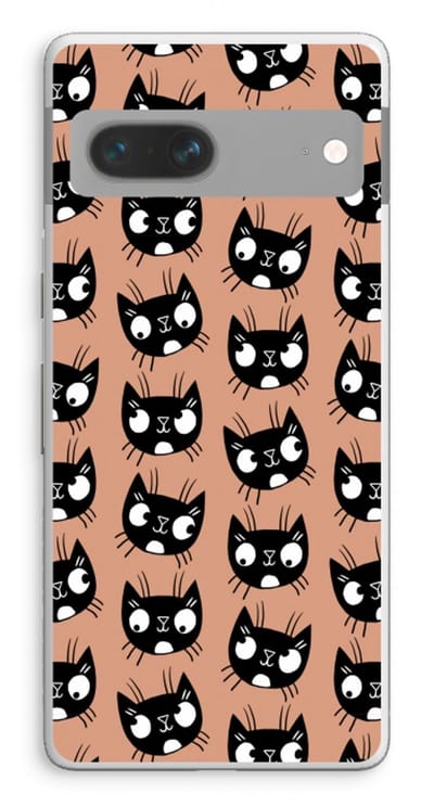 Case Company® - Hoesje geschikt voor Google Pixel 7 hoesje - Kat - Soft Cover Telefoonhoesje - Bescherming aan alle Kanten en Schermrand