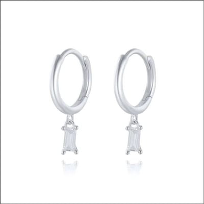 Aramat Jewels | Oorringen | 925 Zilveren Zirkonia Oorringen 10mm - Sprankelende Hoepel Oorbellen | Zilverkleurig-Transparant | |3mm | Zilver | Kinderen, Volwassenen | Verkleurd niet